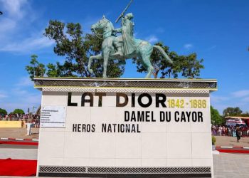 Bassirou Diomaye Faye à inauguration de la statue de Lat Dior